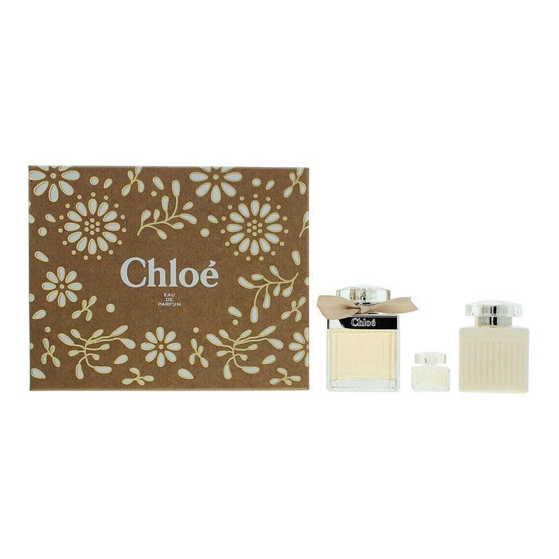 Chloe 3 Piece Gift Set: EDP 75ml - Body Lotion 100ml - EDP 5ml Women Spray