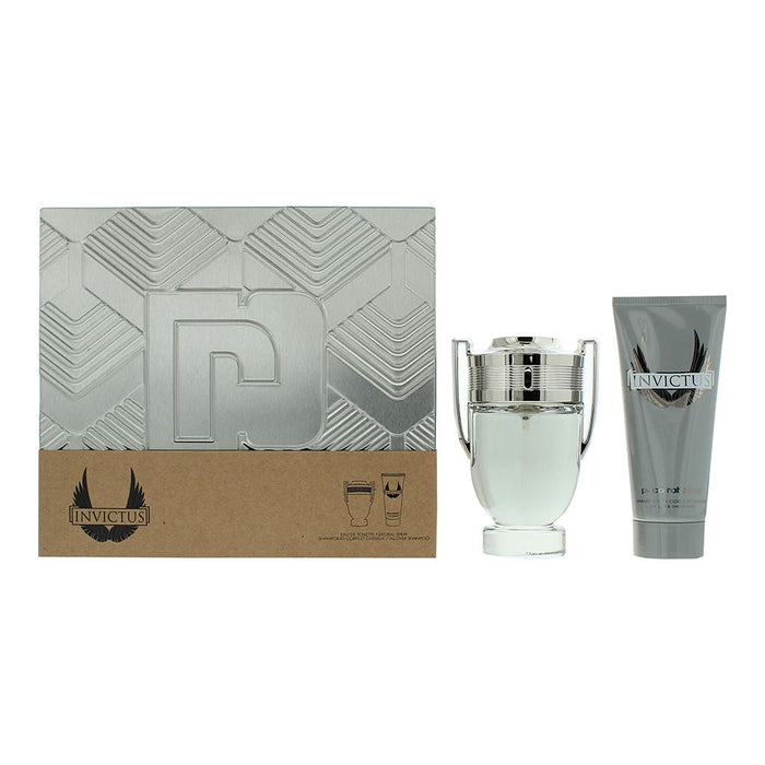 Paco Rabanne Invictus 2 Piece Gift Set: EDT 100ml - Shower Gel 100ml For Men