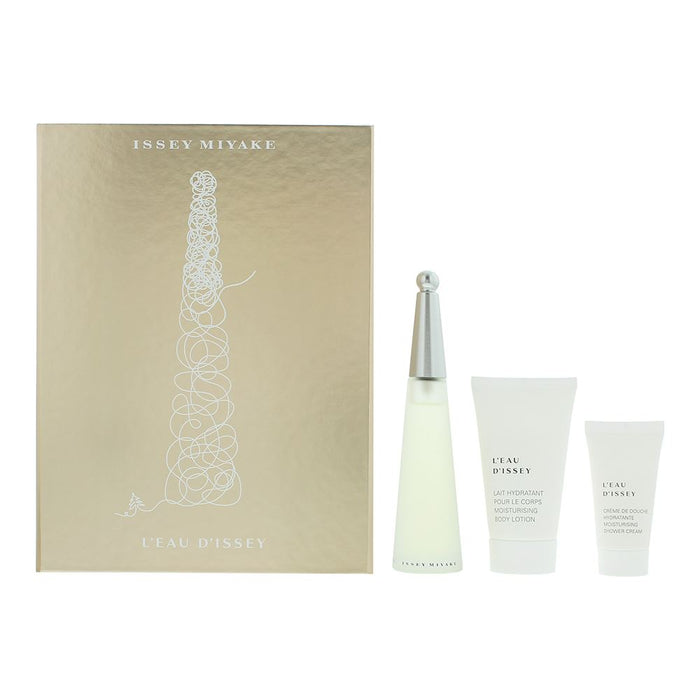 Issey Miyake L'eau D'issey 3 Piece Gift Set Womens Spray