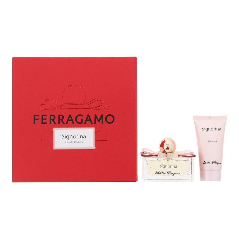Salvatore Ferragamo Signorina Gift Set: EDP 50ml -50ml  Body Lotion For Women