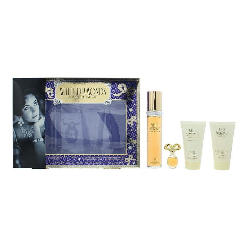 Elizabeth Taylor White Diamonds 4 Piece Gift Set For Women