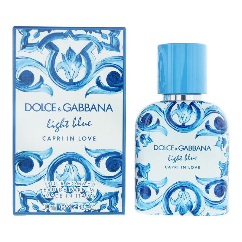 Dolce & Gabbana Light Blue Capri In Love Men Eau De Parfum 50ml Mens Perfume