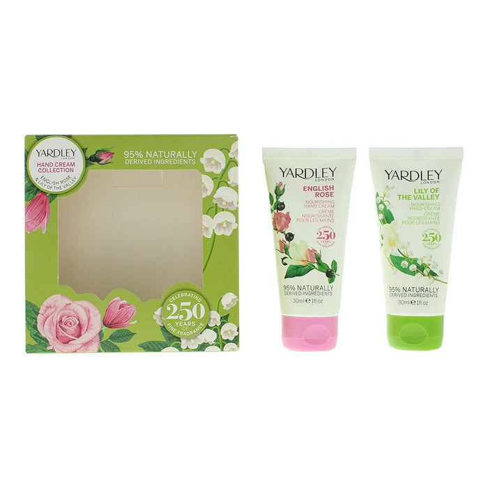 Yardley Hand Cream Duo Set: Lily of The Valley 50ml English Rose 50ml For Women
