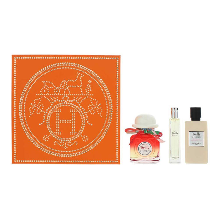 Hermes Twilly DHermes 3 Pc Set: EDP 85ml  15ml  Body Lotion 80ml Women