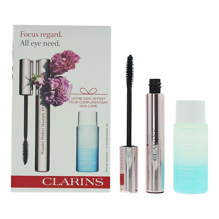 Clarins Perfect 2 Piece Gift Set: Mascara 8ml - Make-Up Remover 30ml For Women
