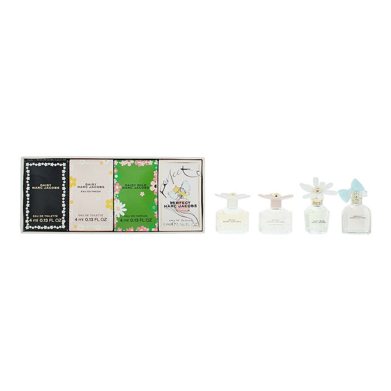 Marc Jacobs 4pc Mini Gift Set Daisy Wild & Perfect EDP/EDT for Women