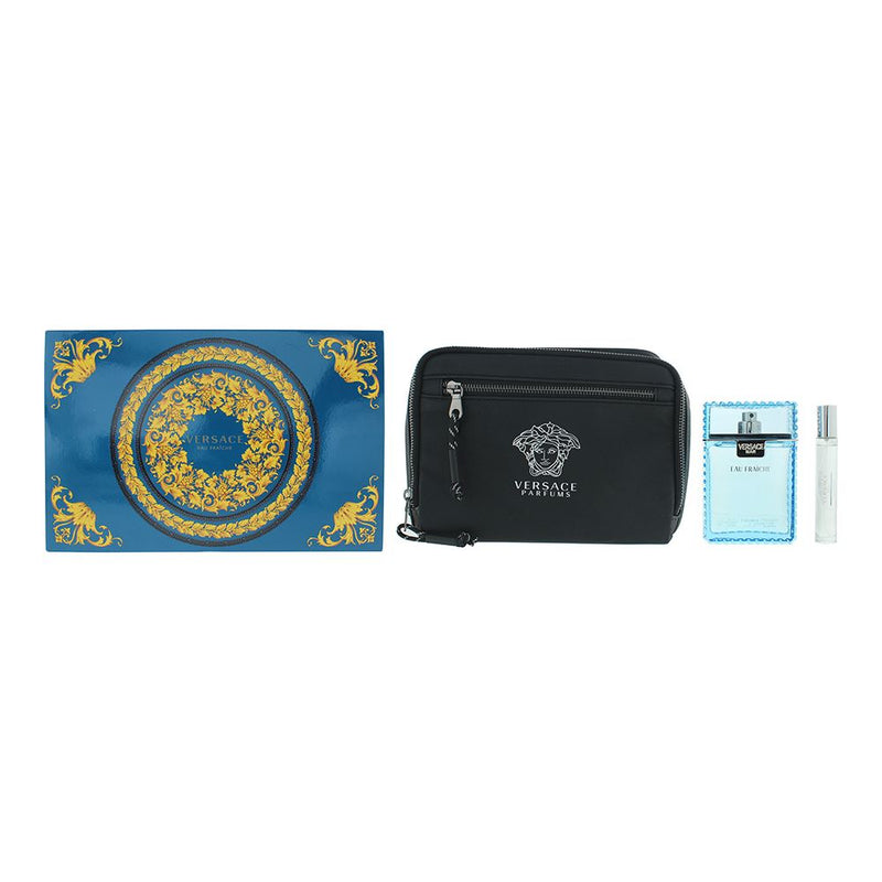 Versace Man Eau Fraiche 3pc Gift Set EDT 100ml for Men