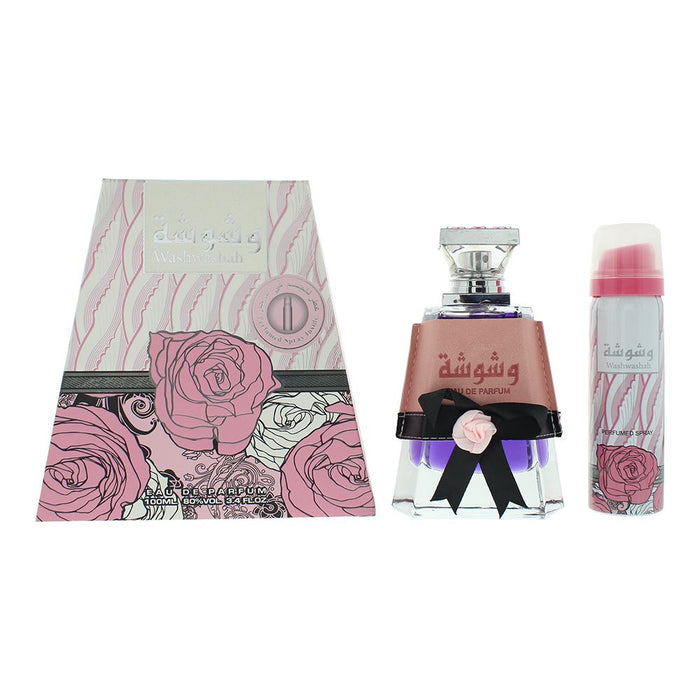Lattafa Washwasha 2 Piece Gift Set: EDP 100ml - Deodorant Spray 50ml Women Spray