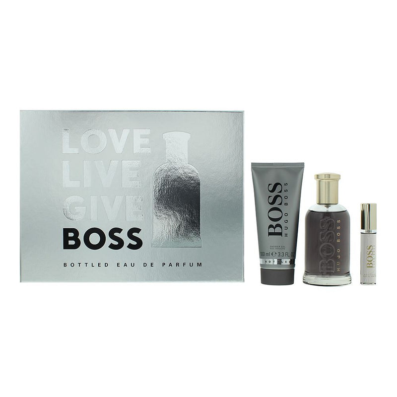 Hugo Boss Bottled 3 Piece: EDP 100ml - EDP 10ml - Shower Gel 100ml For Men