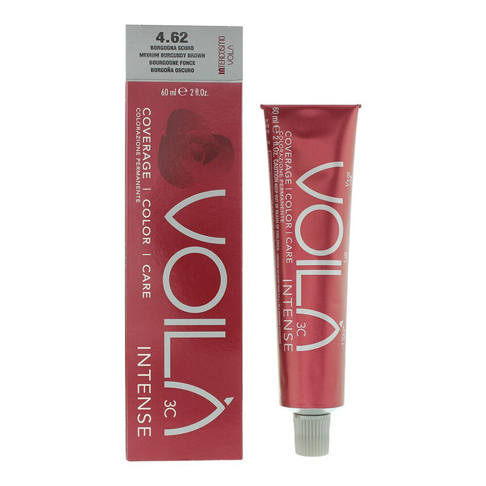 Intercosmo Voila 3C Intense 4.62 Medium BurgundyBrown Hair Colour 60ml For Women