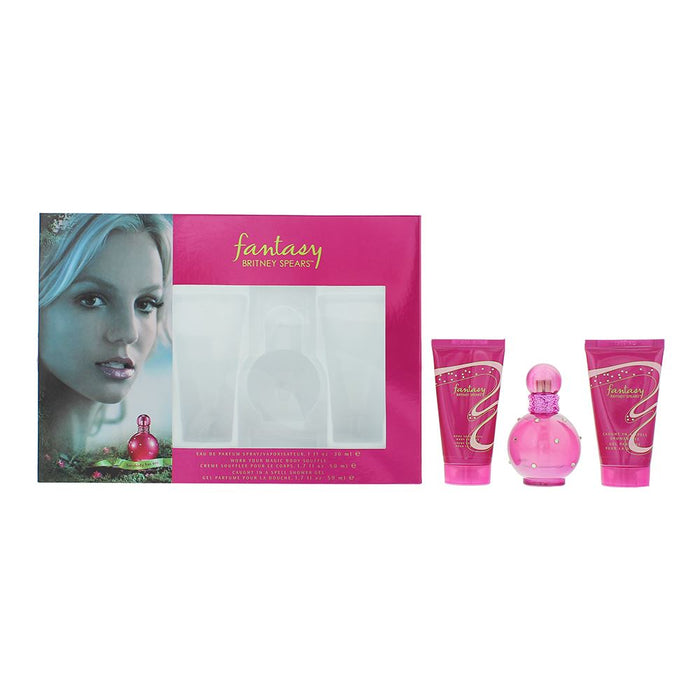 Britney Spears Fantasy EDP 30ml Body Souffle 50ml - Shower Gel 50ml Women Spray