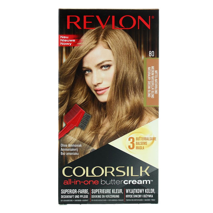 Revlon Color Silk Buttercream Lasting Hair Color  Medium Neutral Blonde 80/73N