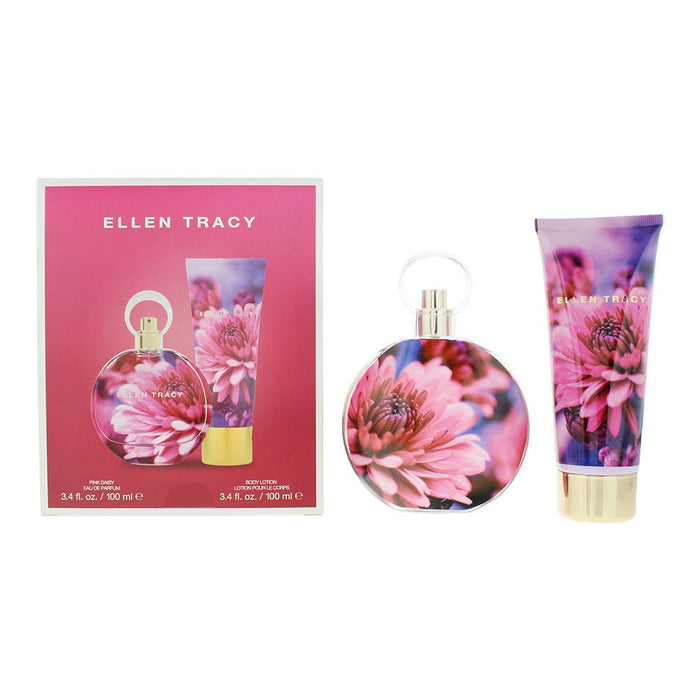 Ellen Tracy Dream Florals Pink Daisy Photobox 2 Piece Gift Set For Women