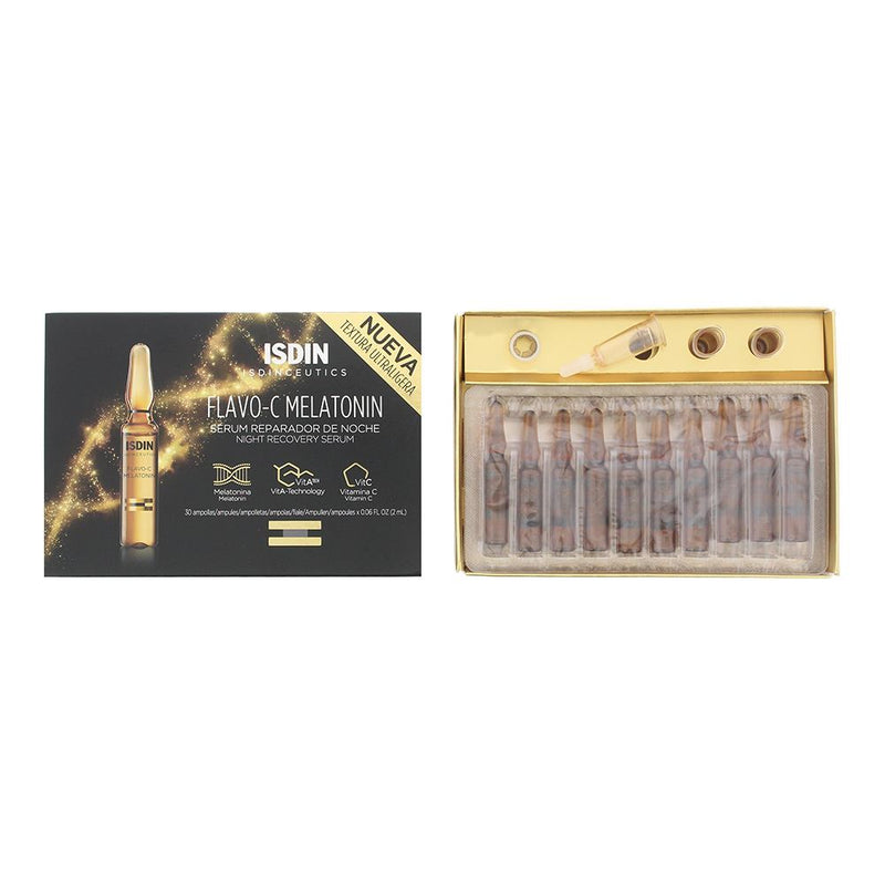 ISDIN Isdinceutics Flavo-C Melatonin Repair Night Serum 30x2ml Vials For Women