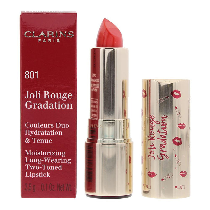 Clarins Joli Rouge Gradation 801 Coral Long Wearing Lipstick 3.5g