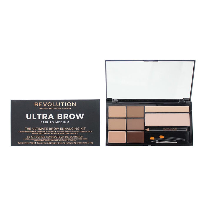 Revolution Ultra Brow Fair To Medium Brow Kit 18.98g