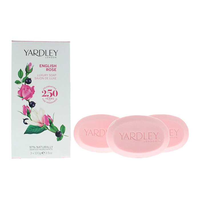 Yardley English Rose Luxury Soap Pack of 3x 100g Women