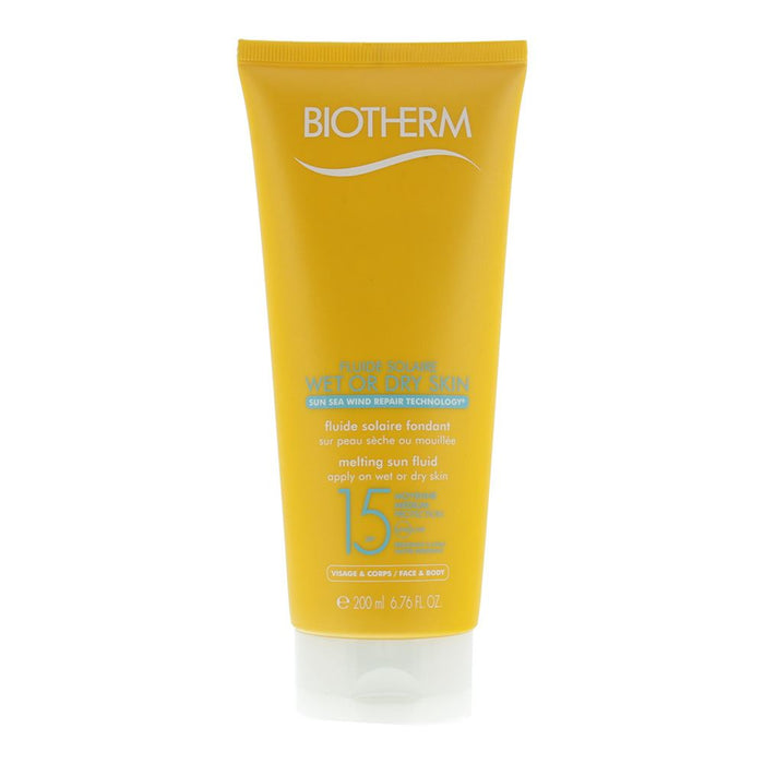 Biotherm Spf 15 For Face And Body Wet Or Dry Skin Melting Sun Fluid 200ml Unisex