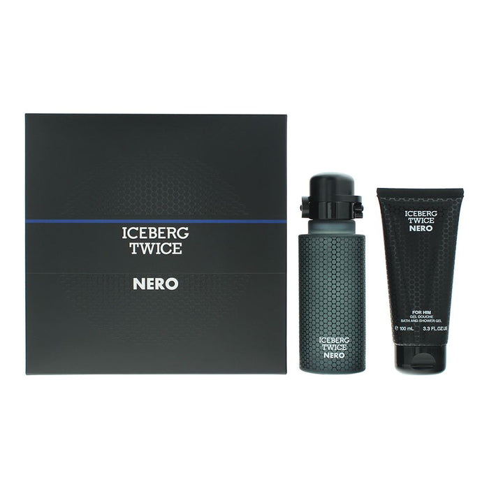 Iceberg Twice Nero 2 Pcs Gift Set EDT 125ml - Bath & Shower Gel 100ml Men Spray