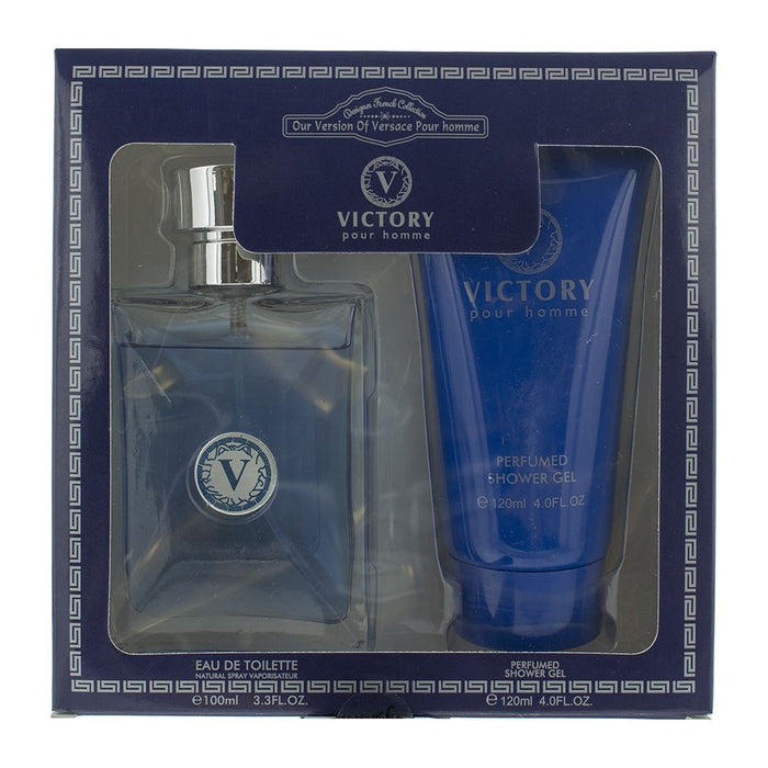 Designer French Collection Victory M Eau de Toilette 100ml - Shower Gel 120ml