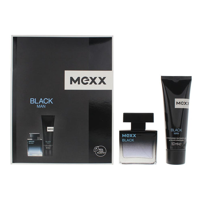 Mexx Black 2 Piece Gift Set: Eau de Toilette 30ml - Shower Gel 50ml For Men