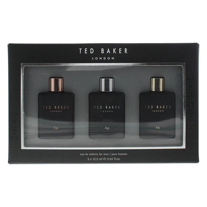 Ted Baker 3pcs Cu EDT 12.5ml Ag EDT 12.5ml Au EDT 12.5ml Men Spray