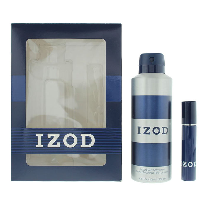 Izod Blue 2 Piece Gift Set: Eau de Toilette 15ml - Body Spray 200ml For Men