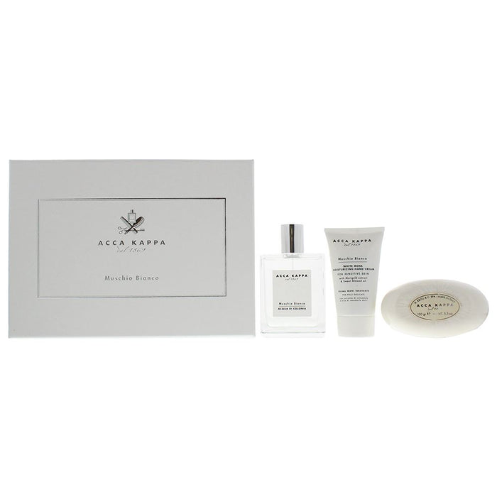 Acca Kappa Muschio Bianco White Moss EDC 3 Pieces Gift Set