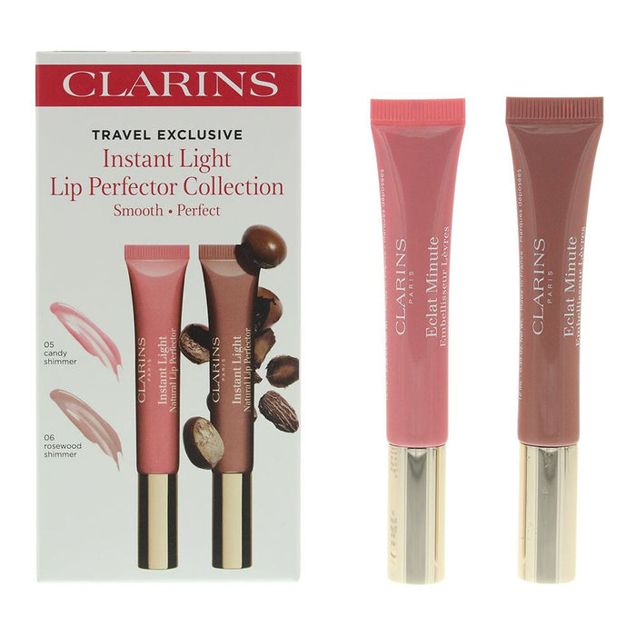Clarins Instant Light Lip Perfector Duo 05 Candy 12ml - 06 Rosewood Shimmer 12ml