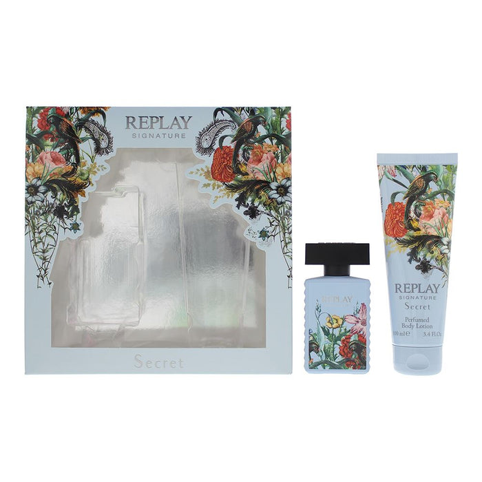 Replay Signature Secret For Woman 2 Piece Gift Set: EDT 30ml - Body Lotion 100ml