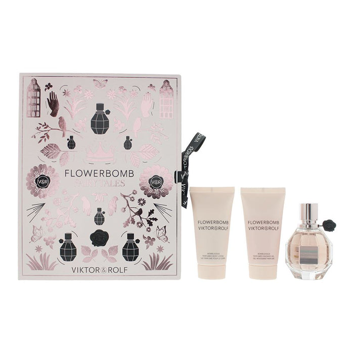 Viktor & Rolf Flowerbomb Gift Set: EDP 50ml - Shower Gel 50ml - Body Lotion 50ml