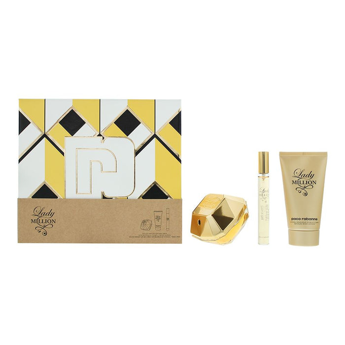 Paco Rabanne Lady Million 3 Piece Gift Set For Women