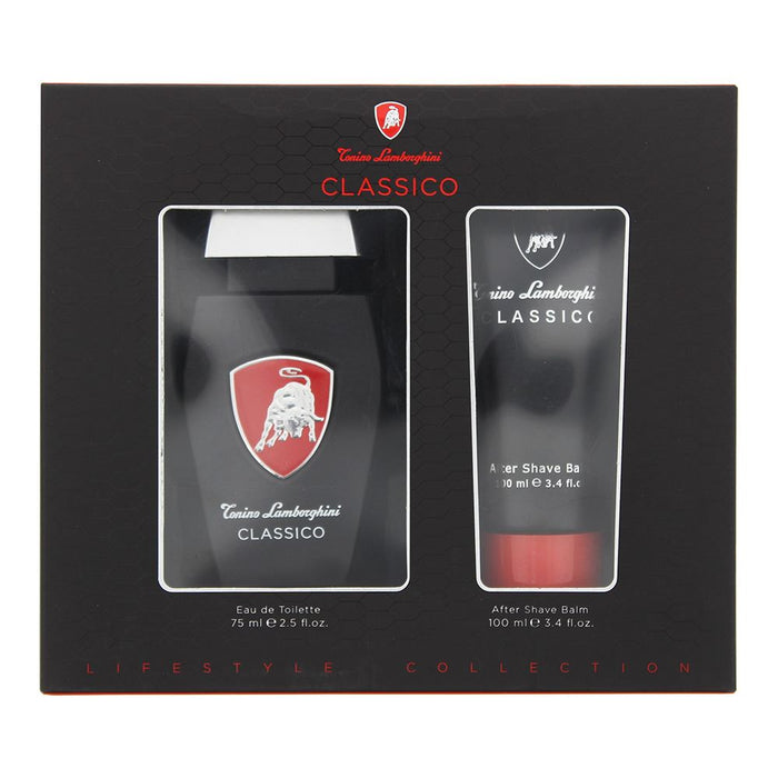 Lamborghini Classico 2 Piece GiftSet: EDT 75ml Aftershave Balm 100ml For Men