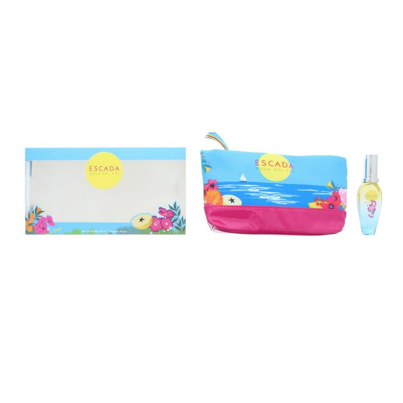 Escada Agua Del Sol EDT 2 Pieces Gift Set (EDT 30ml & Pouch)