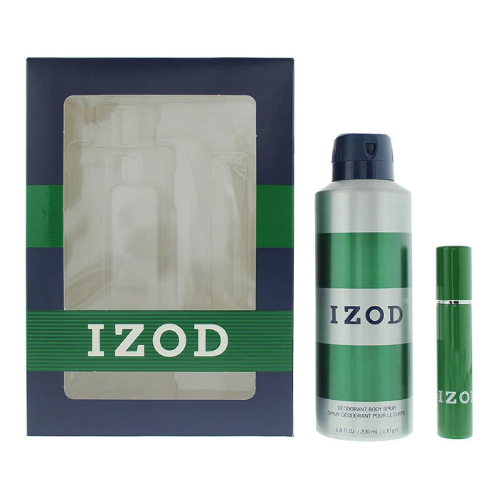 Izod Green 2 Piece Gift Set: Eau de Toilette 15ml - Body Spray 200ml For Men