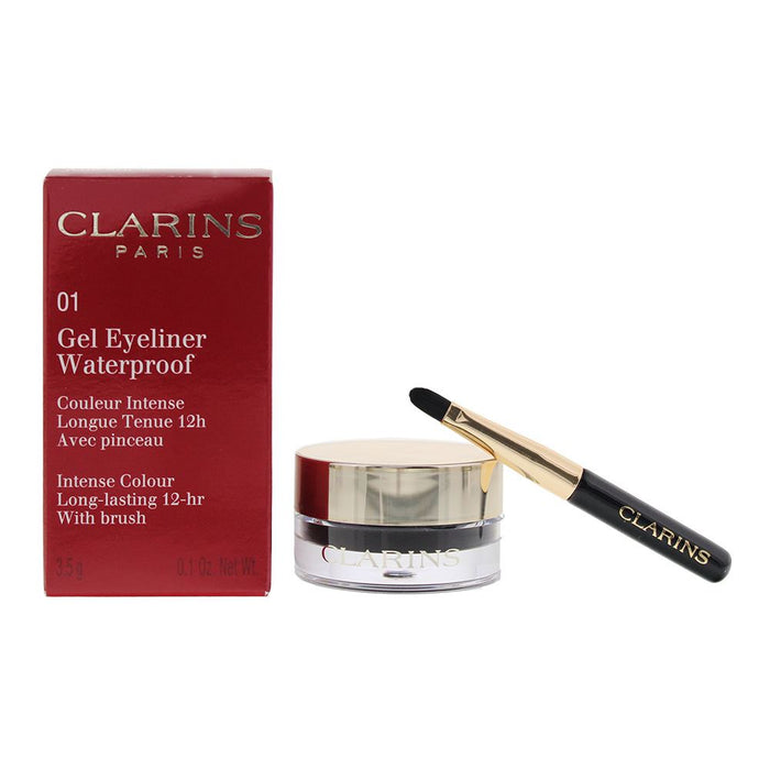 Clarins Gel Eyeliner Waterproof Intense Colour with Brush #01 Intense Black 3.5g