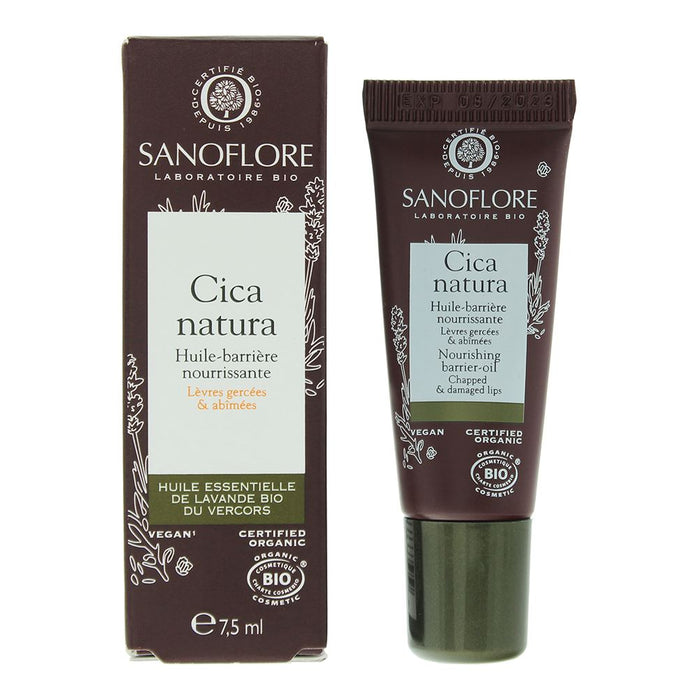 Sanoflore Nourishing Organic Cica Natura Lip Oil 7.5ml For Women