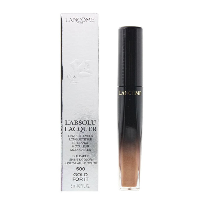 Lancome L'absolu Lacquer #500 Gold For It Lip Stick 8ml